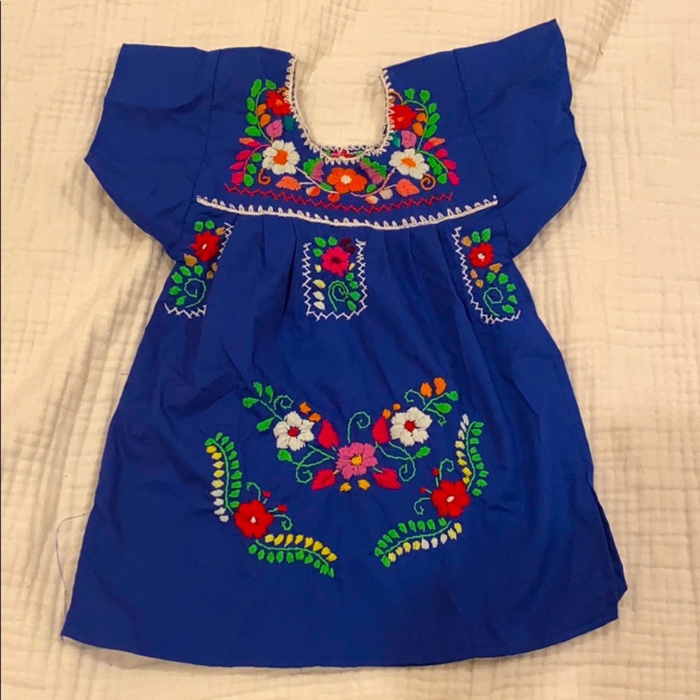 Embroidered tunic/dress sz 0-12 months